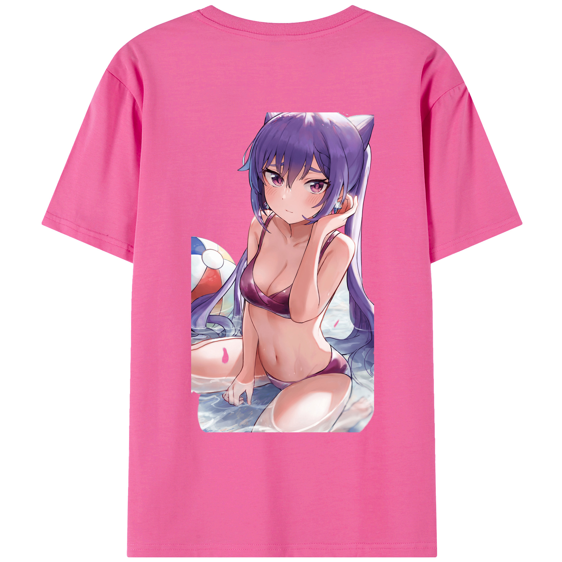 げんし神 刻晴 こくせい genshin Kokusei レディース半袖Tシャツ(バックプリント)